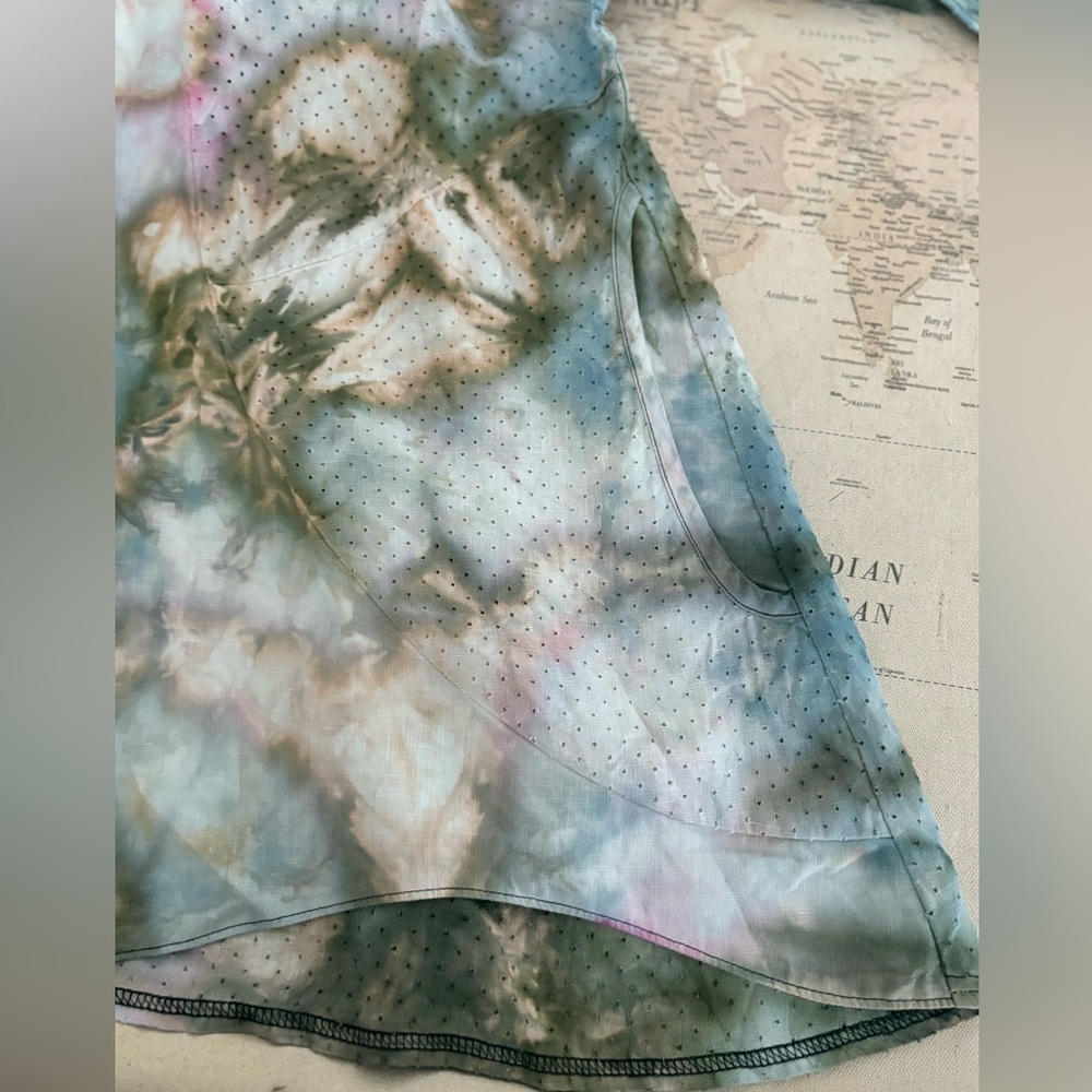 CYNTHIA ASHBY Tie Dye Shirt Jacket Size Large Oversized (Plus Sized) - Picture 5 of 16